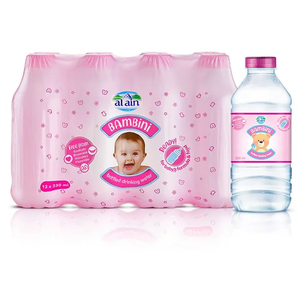Al Ain Bambini Baby Water, 330 ml - Pack of 12