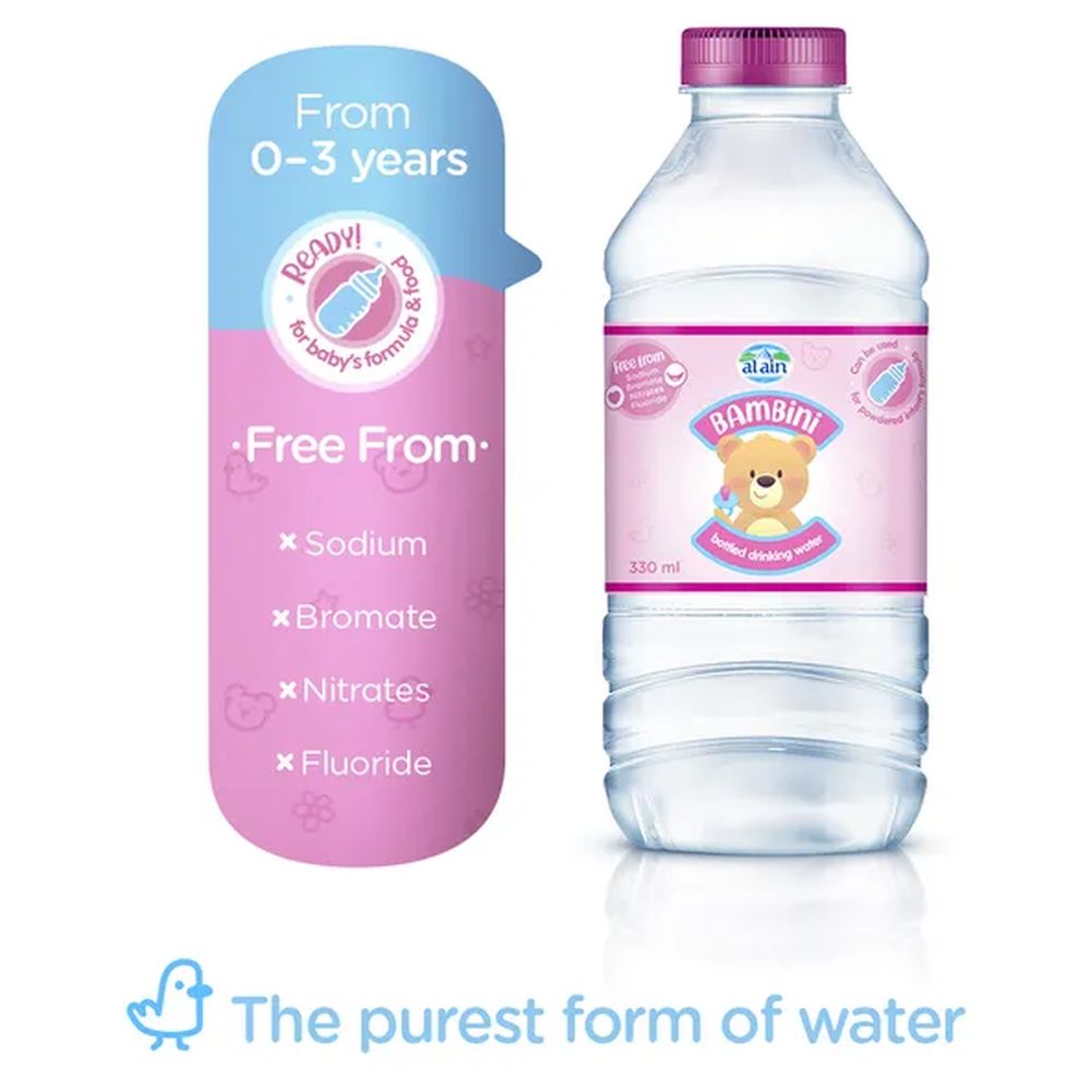 Al Ain Bambini Baby Water, 330 ml - Pack of 12