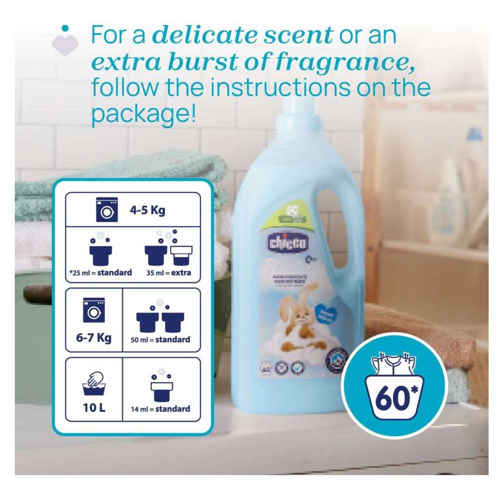 Chicco - Sweet Talcum Softener 1.5L - 1 Pc - Packaging May Vary