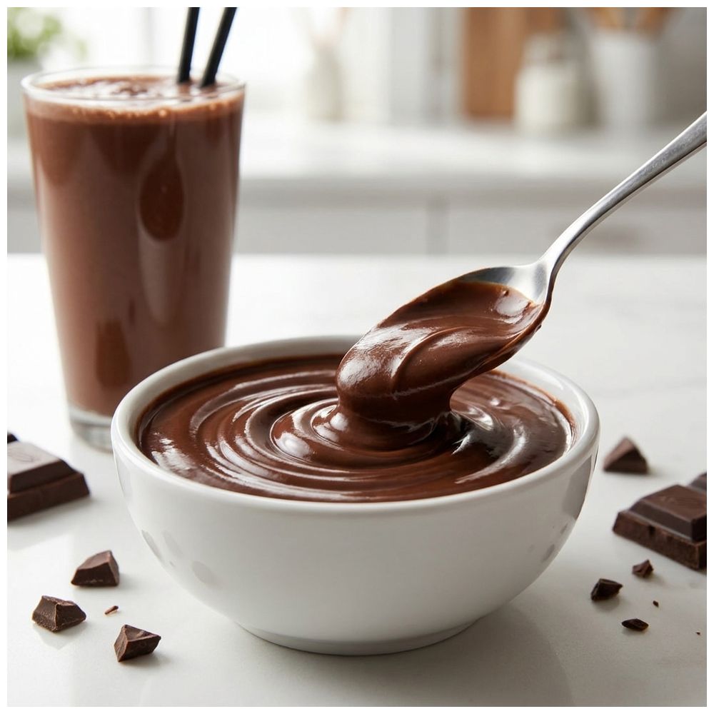 Qvie - Dark Chocolate Pudding & Shake - Pack of 7 Sachets - High-Protein Low-Calorie