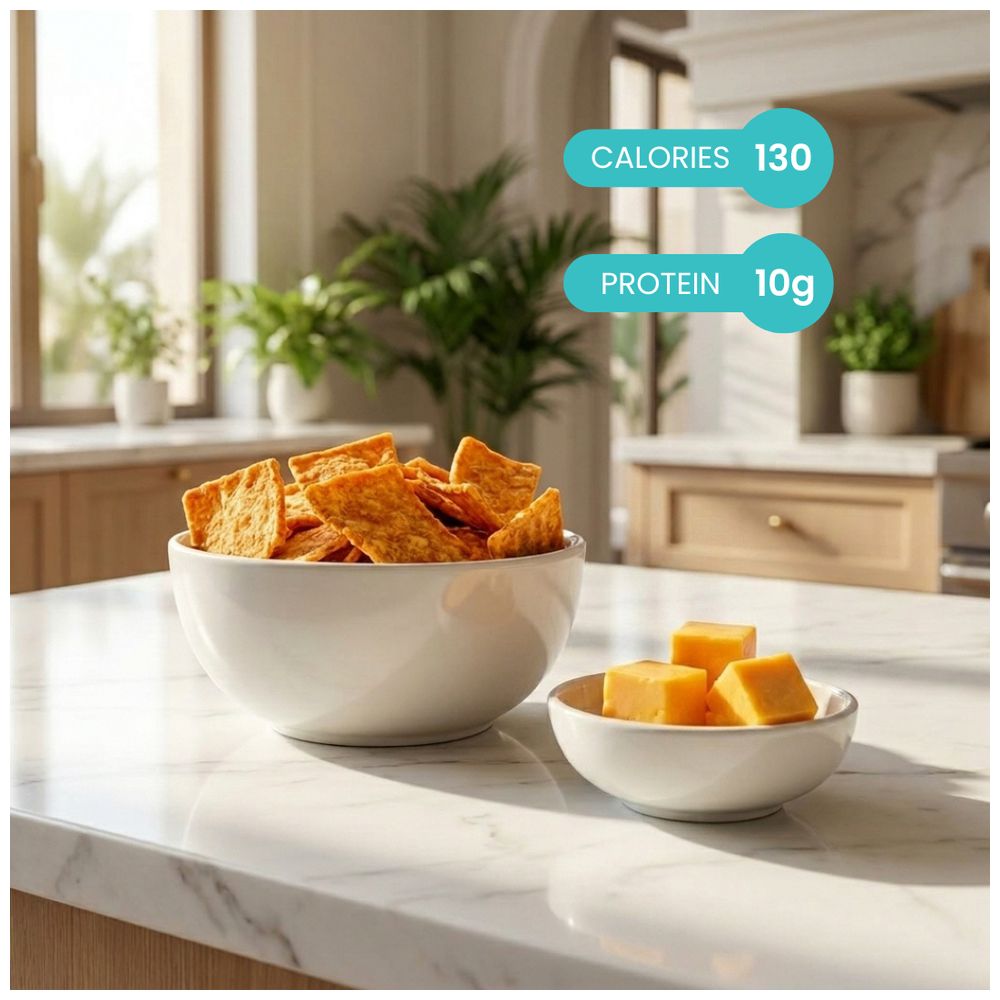 Qvie - Double Bites Cheddar Cheese - High-Protein Low-Calorie 7 servings