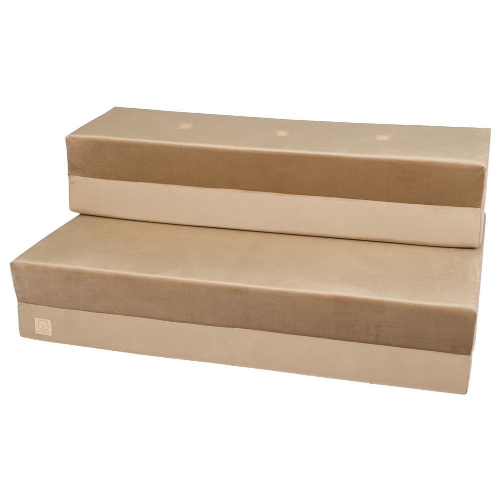 Misioo - Foldable Foam Sofa For Children - Velvet Gold