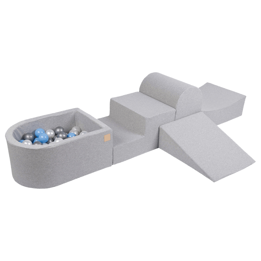 Misioo - Foam Playset with 100 Balls - Light Grey