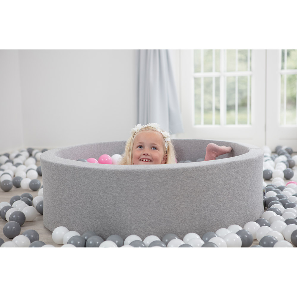 Misioo - Smart Ball Pool Round - 115 x 50 - Light Grey