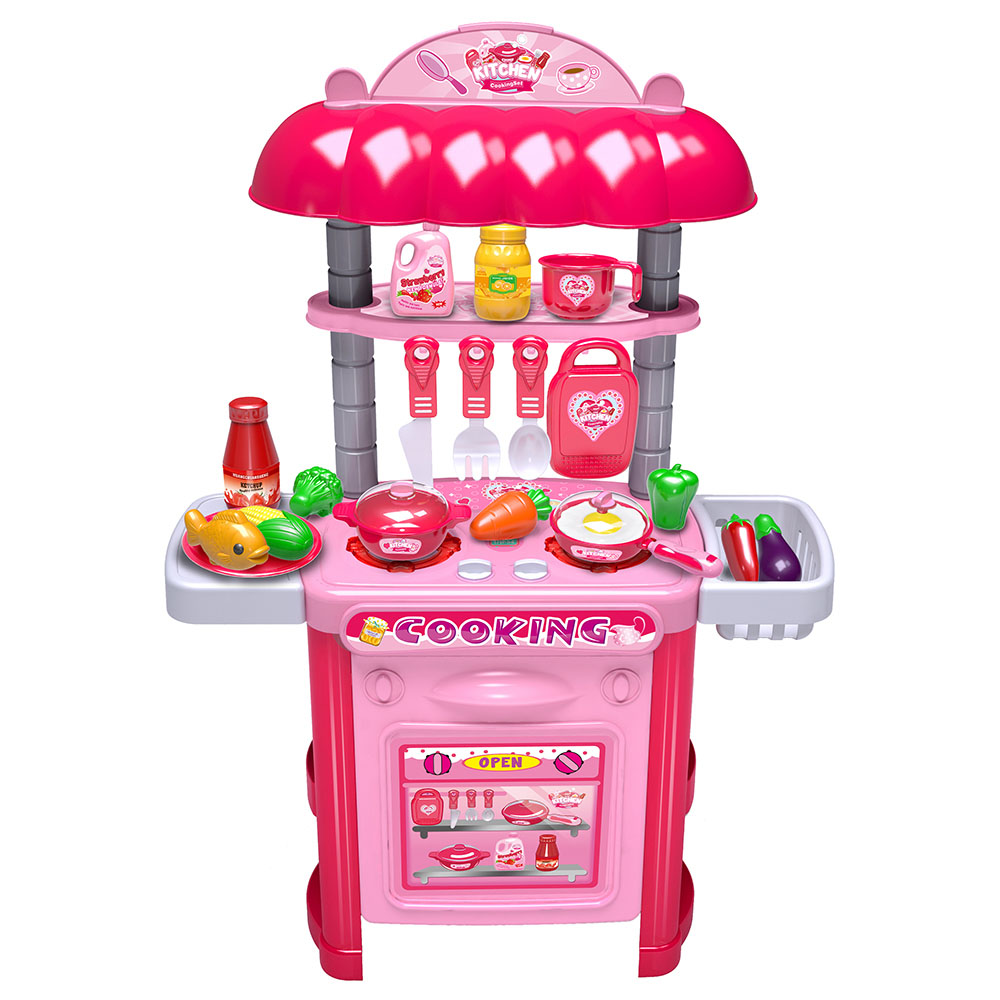 Rollup Kids - Kitchen Play Set 34pc-Set - Pink