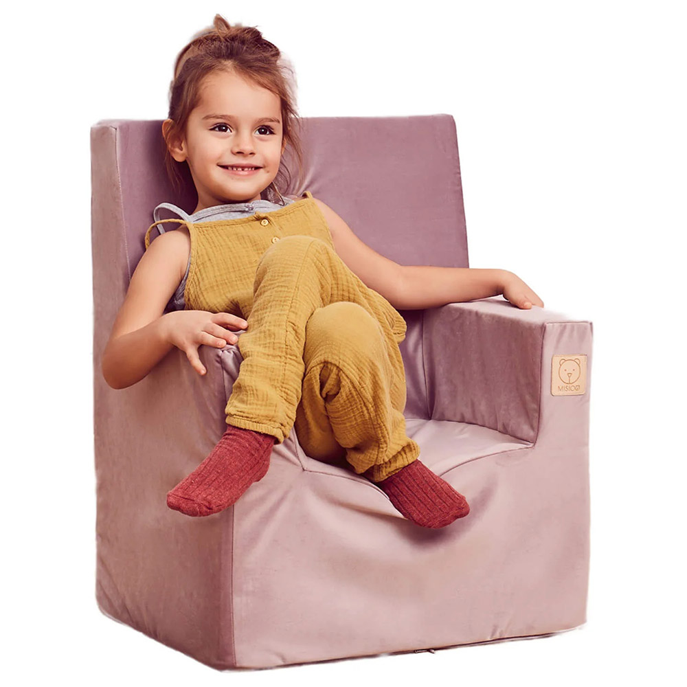 Misioo - Premium Foldie Mini Armchair - Gold Velvet