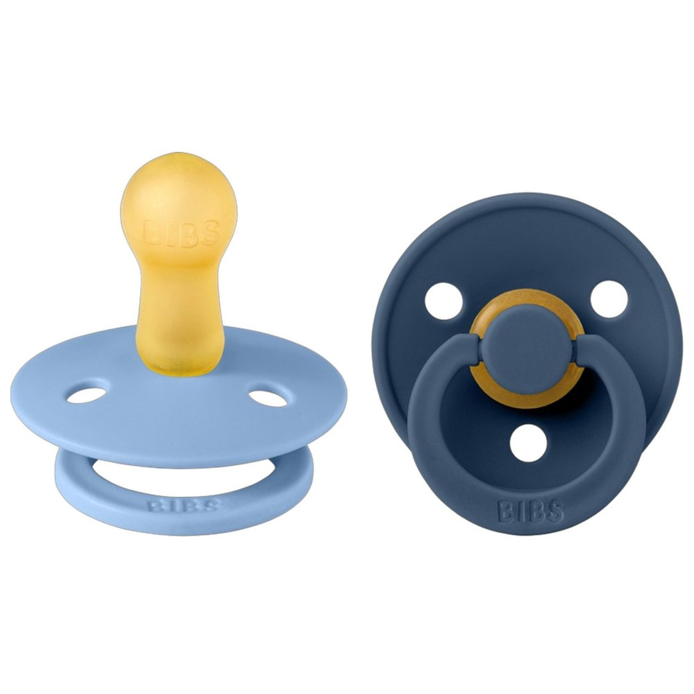Bibs - Colour 2 Pack Latex Size 2 Sky Blue/Steel Blue