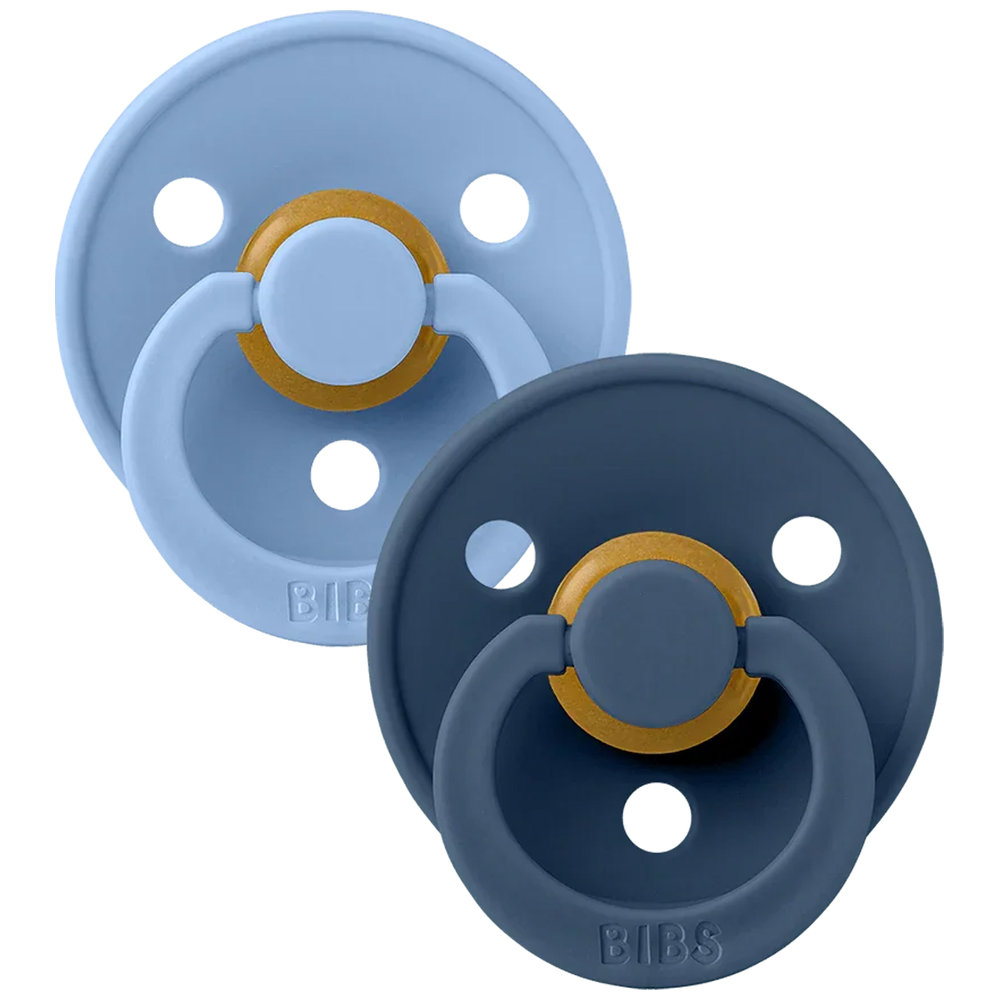 Bibs - Colour 2 Pack Latex Size 2 Sky Blue/Steel Blue