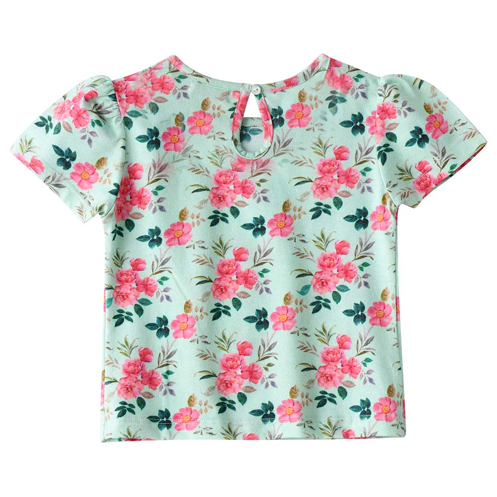 Jelliene Girl's Floral Knit T-Shirt