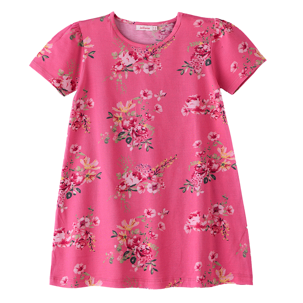 Jelliene Girls Soft & Comfortable Cotton Dress - Pink