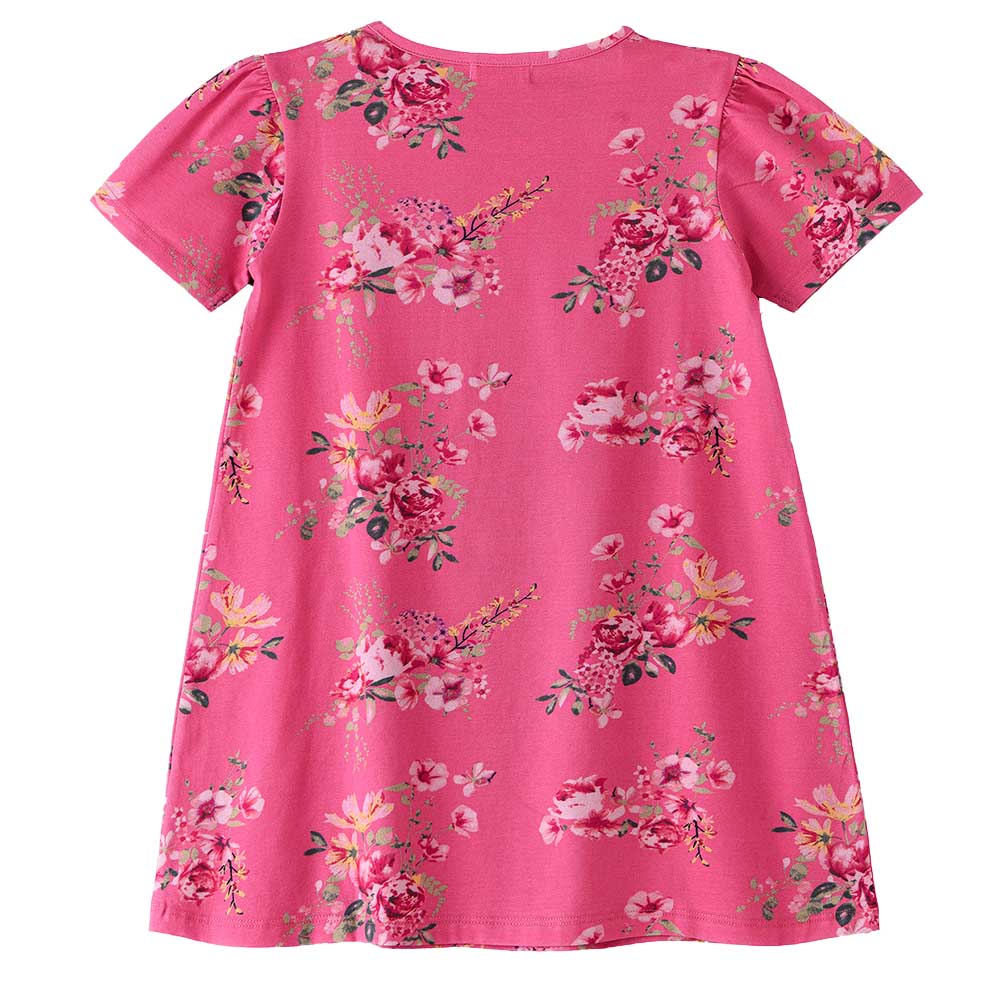 Jelliene Girls Soft & Comfortable Cotton Dress - Pink
