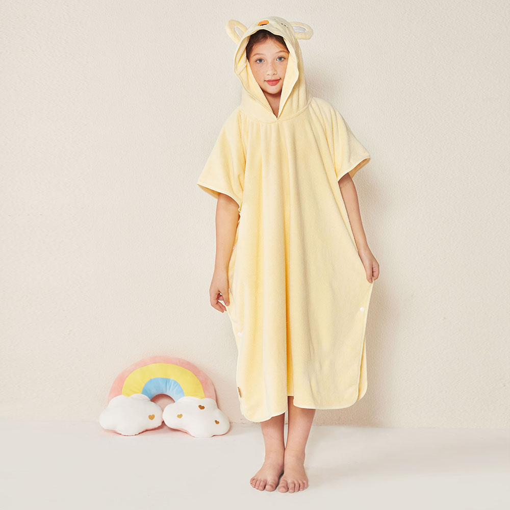 Reefi - Kappa Bathrobe Side Stitched Without Drawing - Yellow - 9-11Y