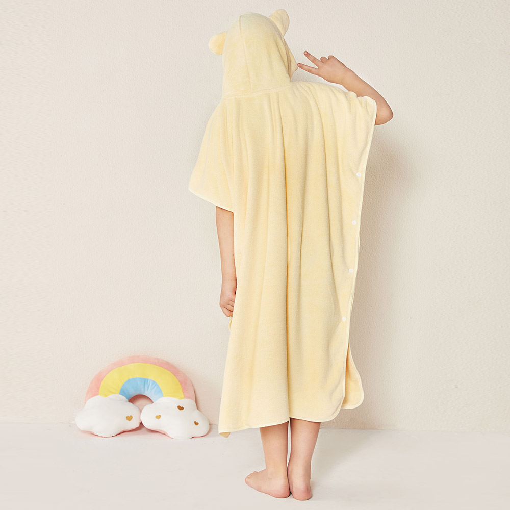 Reefi - Kappa Bathrobe Side Stitched Without Drawing - Yellow - 9-11Y