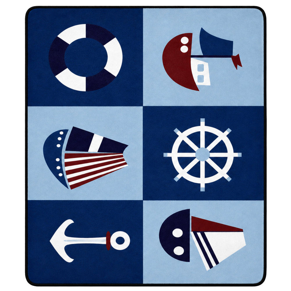 Factory Price - Sailor Play Mat & Rug - Navy Blue