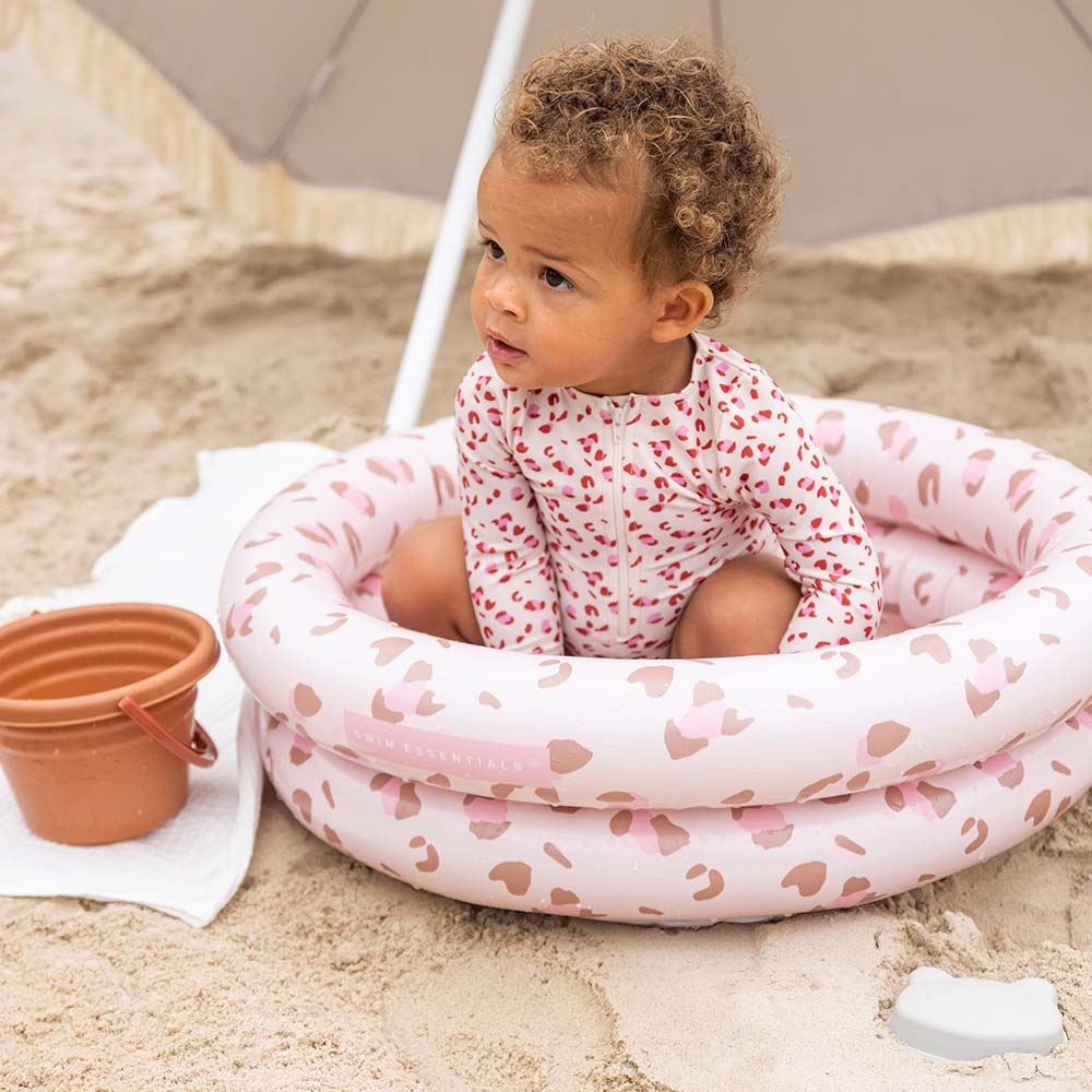 Swim Essentials - Leopard Printed Baby Pool - Pastel Pink
