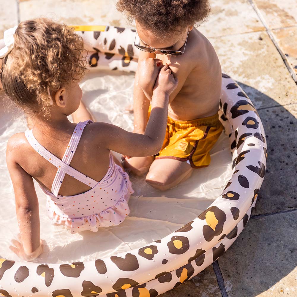 Swim Essentials - Leopard Printed Children's Pool - 100cm - Beige