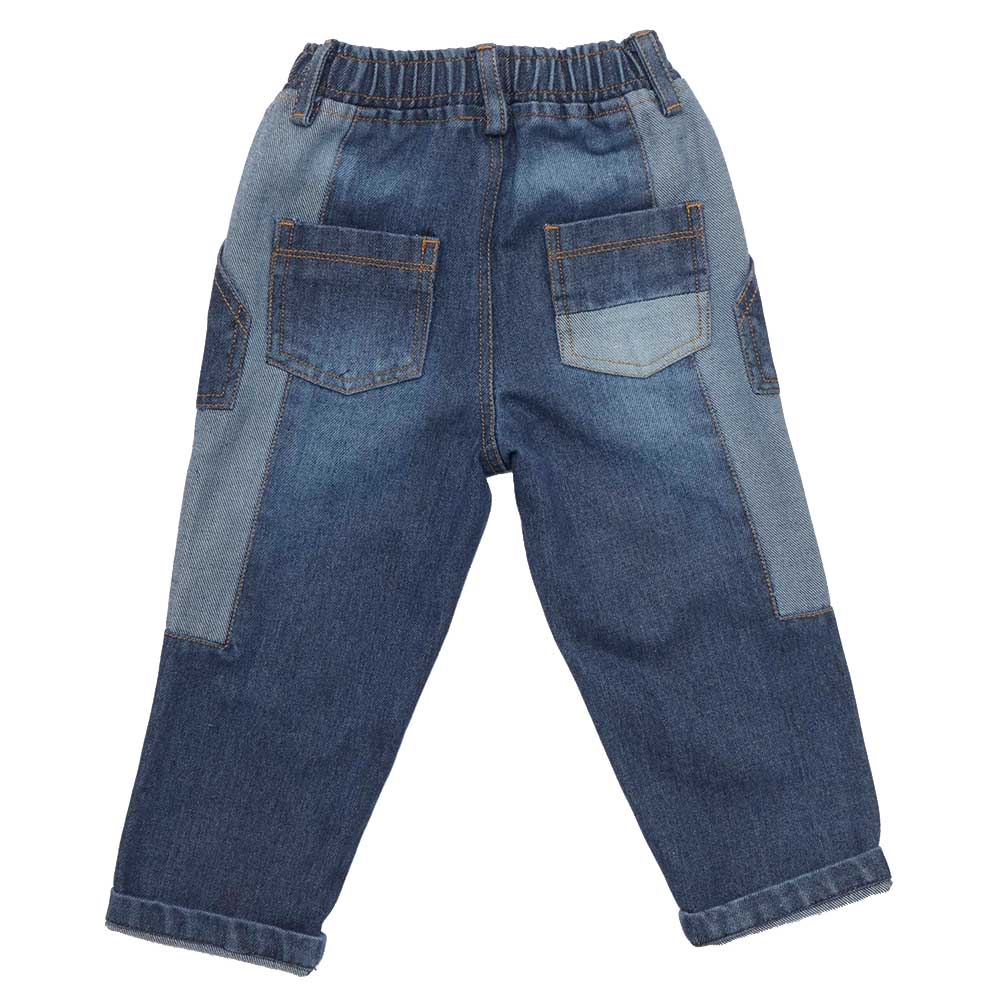 Little Kangaroos Boy Elasticated Denim Jeans - Dark Blue