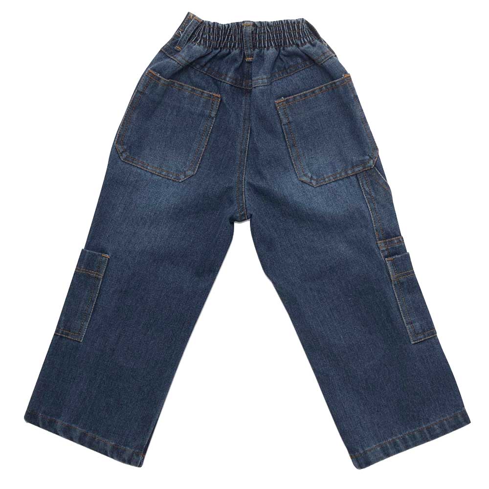 Little Kangaroos Boy Semi Elasticated Denim Jeans - Dark Blue