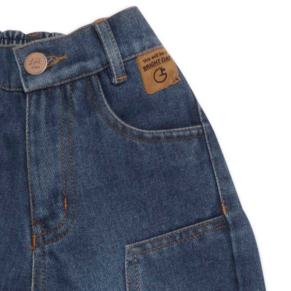Little Kangaroos Boy Semi Elasticated Denim Jeans - Dark Blue