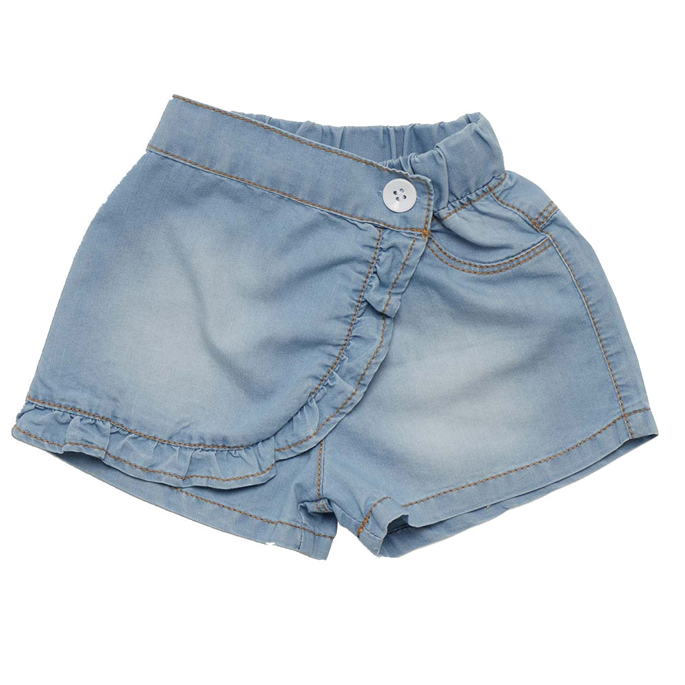 Little Kangaroos Baby Girl Fully Elasticated Denim Skort - Light Blue