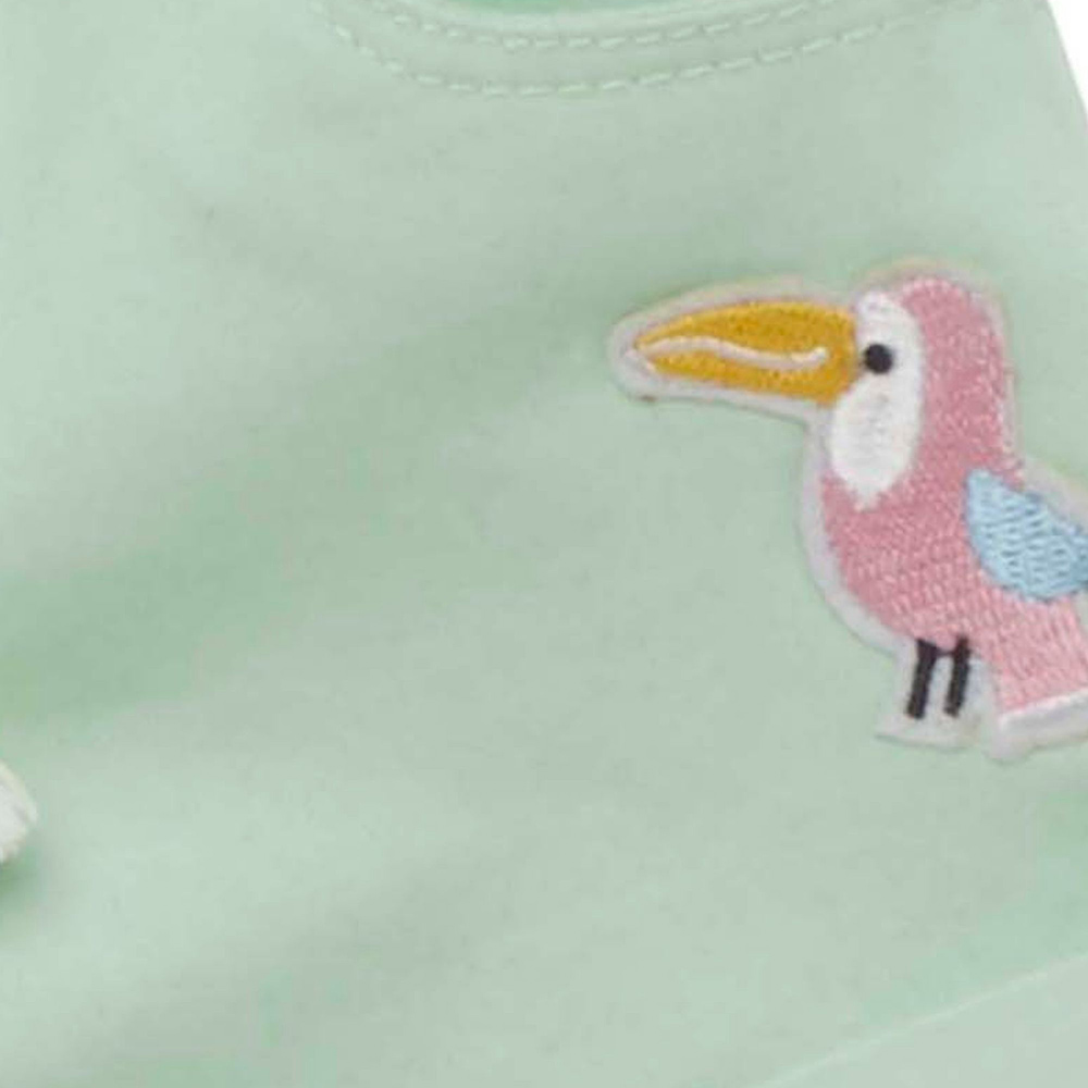 Little Kangaroos Baby Girl Full Elastic Shorts Pista - Denim