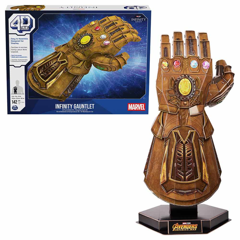 Spin Master - 4D Build Marvel Infinity Gauntlet 3D Puzzle Model Kit - 142pcs