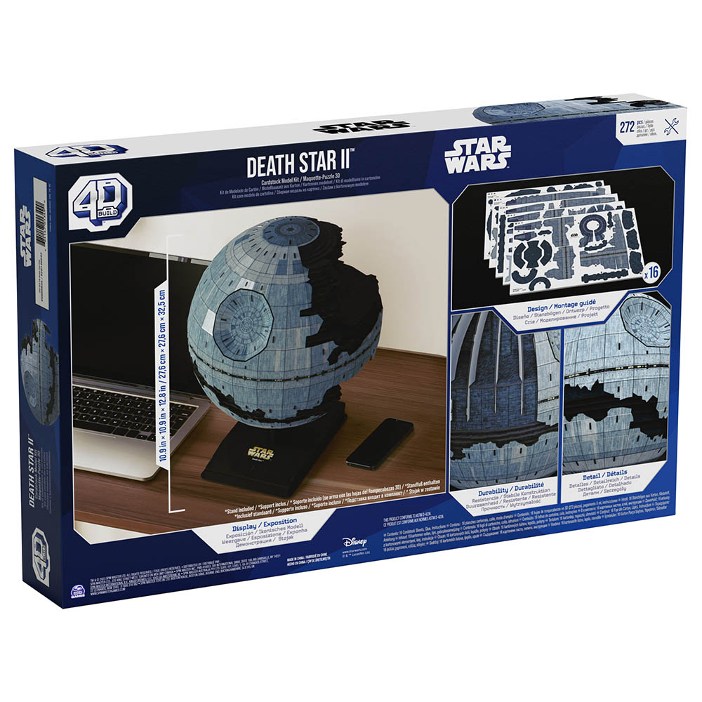 Spin Master - 4D Build Star Wars Death Star II Cardstock Model Kit - 272pcs