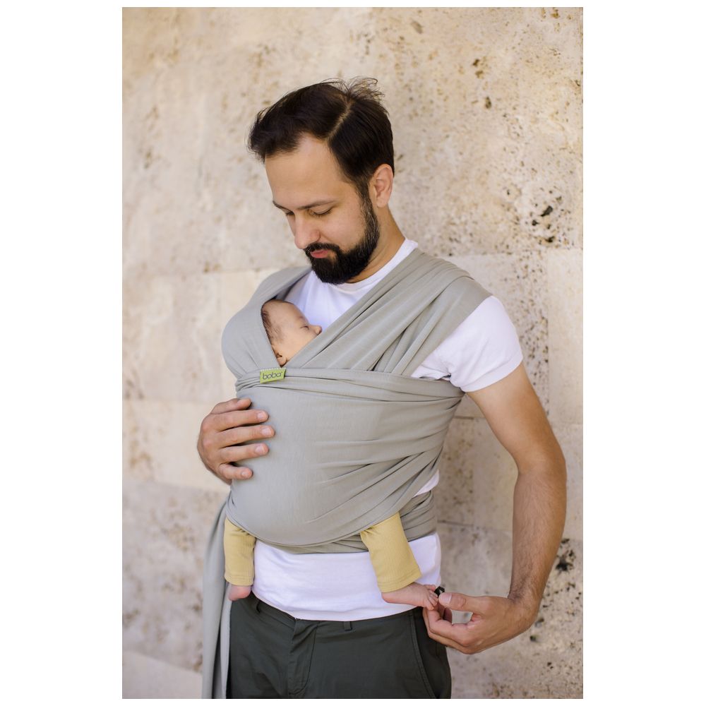Boba Stretchable Wrap Sling Baby Carrier Serenity Light Grey