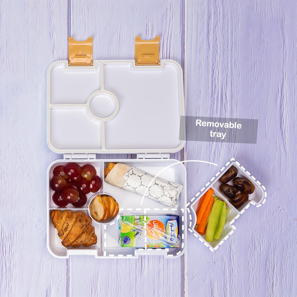 Eazy Kids - Bento Lunch Box with Sandwich Cutter Set - Avocado