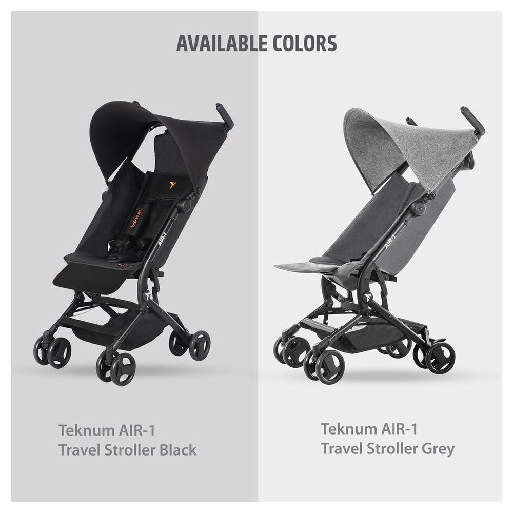 Teknum - Air 1 Travel Stroller with Carry Backpack - Black