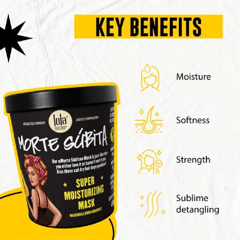 Lola From Rio - Morte Subita Intense Moisturising Mask For Damaged & Chemically Treated Hair - 450g