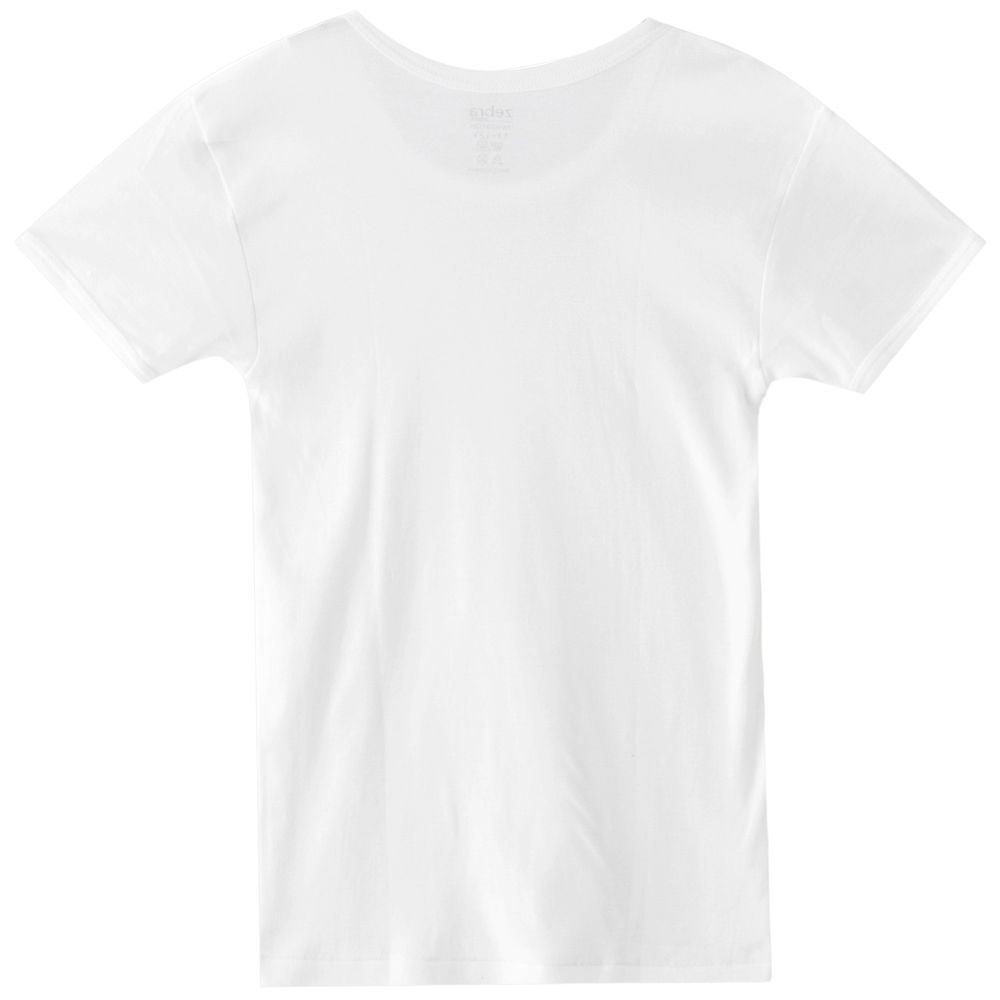 Zebra Crossing Boys Cotton Short Sleeves Undershirt - White
