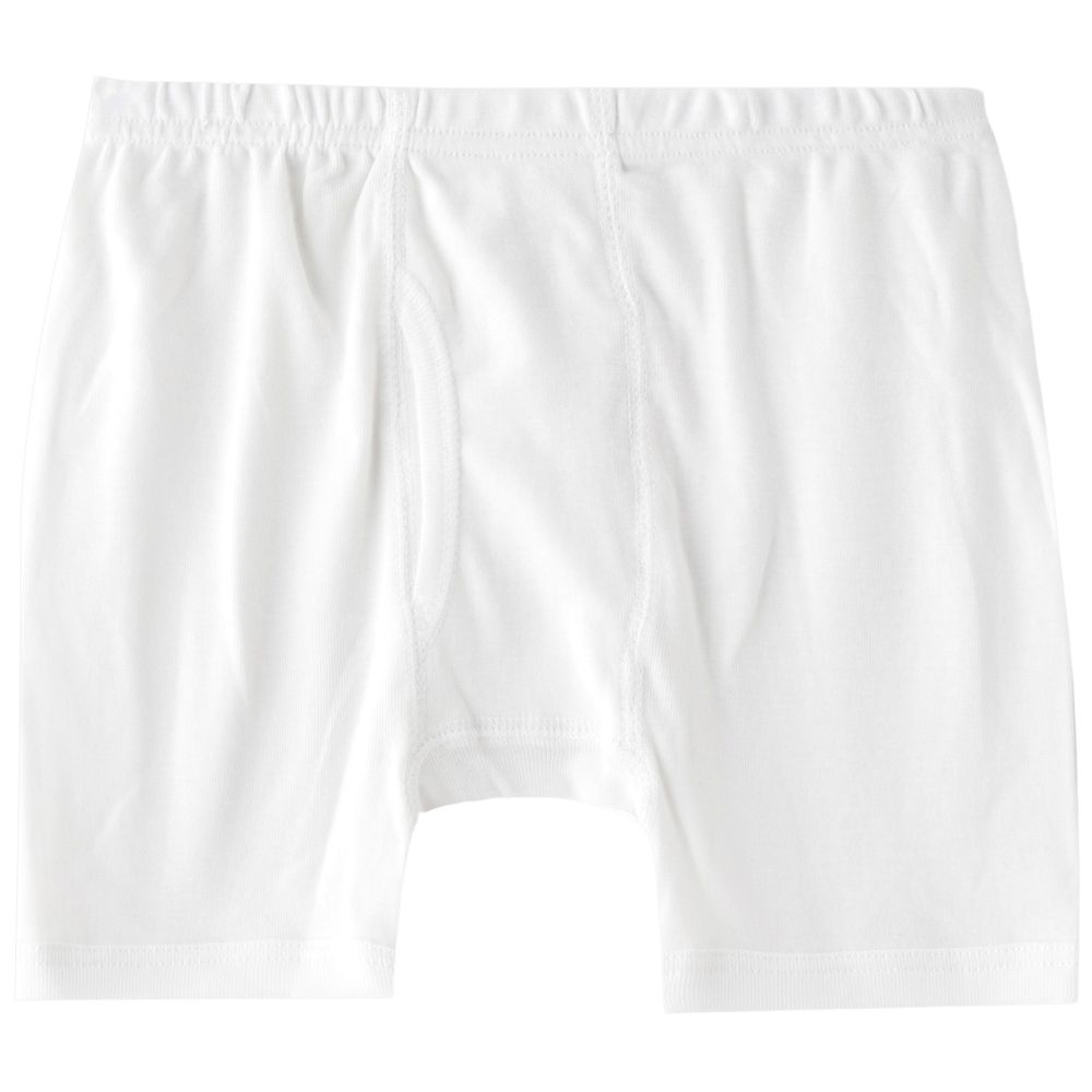 Zebra Crossing Boys Cotton Half Pants - White