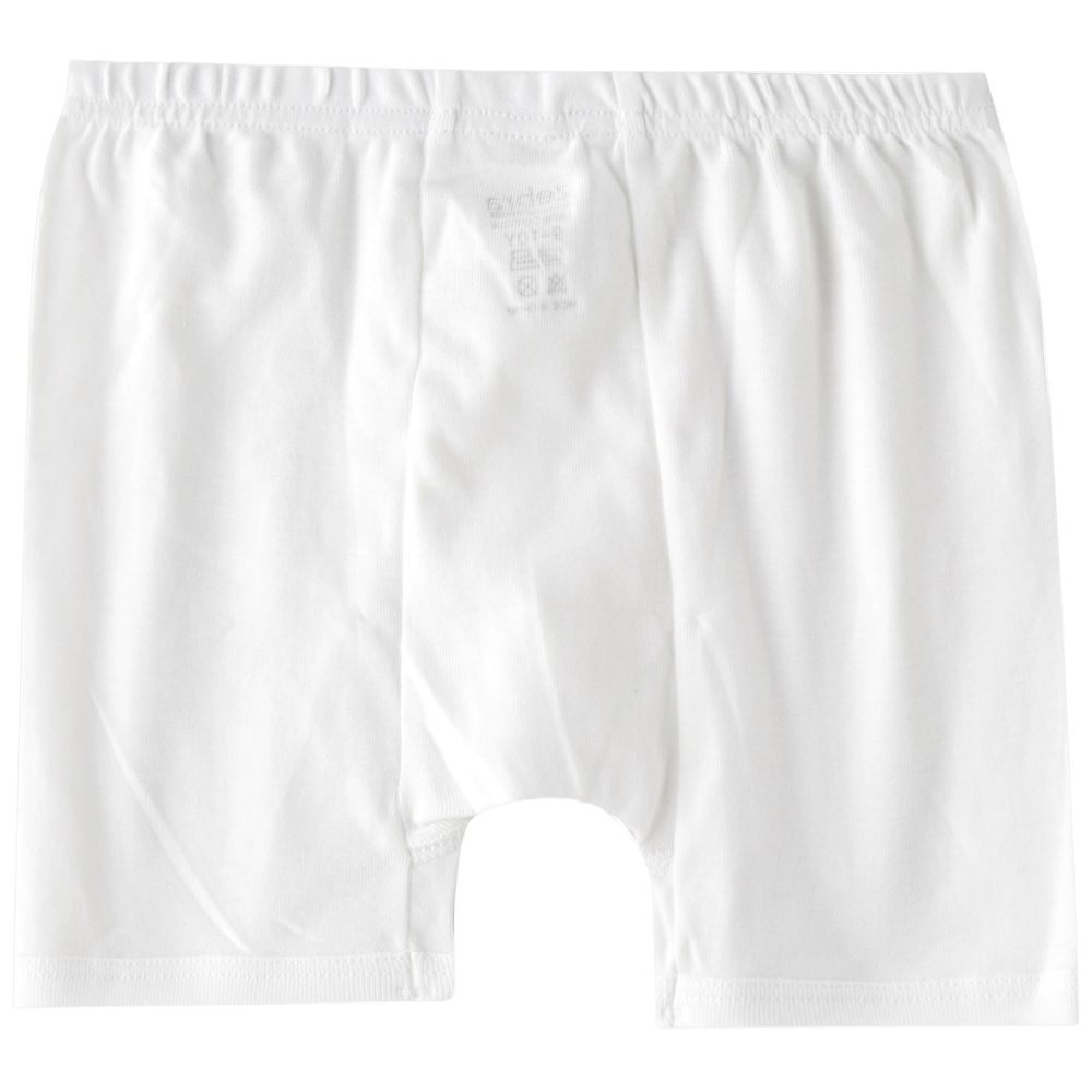 Zebra Crossing Boys Cotton Half Pants - White