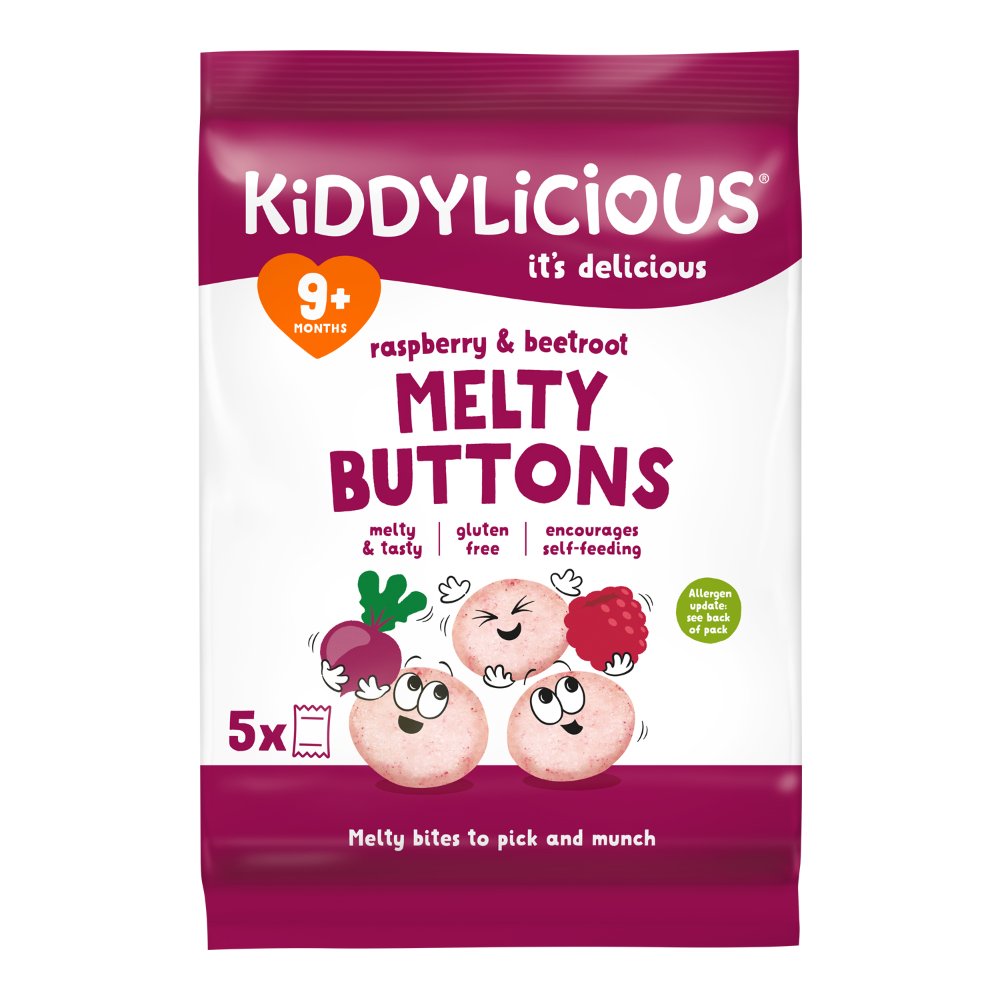 Kiddylicious - Raspsberry Melty Buttons - 30g