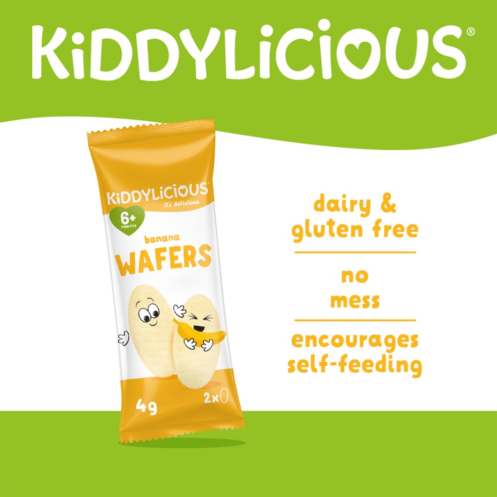 Kiddylicious - Mini Wafers Banana - 16g