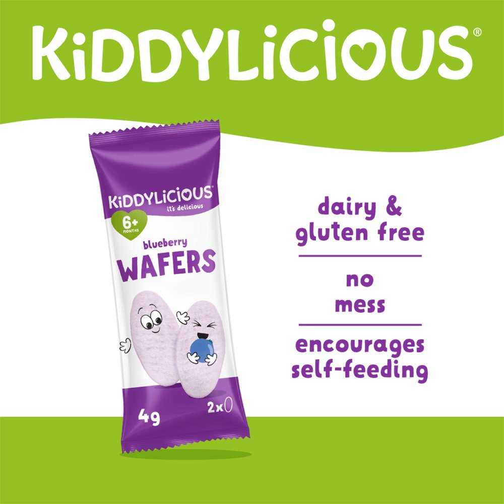 Kiddylicious - Mini Wafers Blueberry - 16g