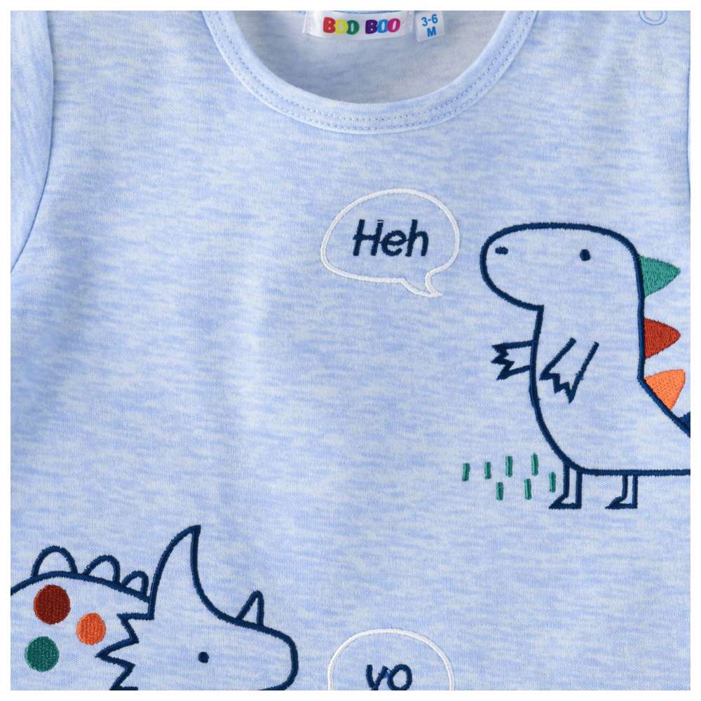 Boo Boo 2ps-set Baby Boy T-Shirt & Pants - Blue/White