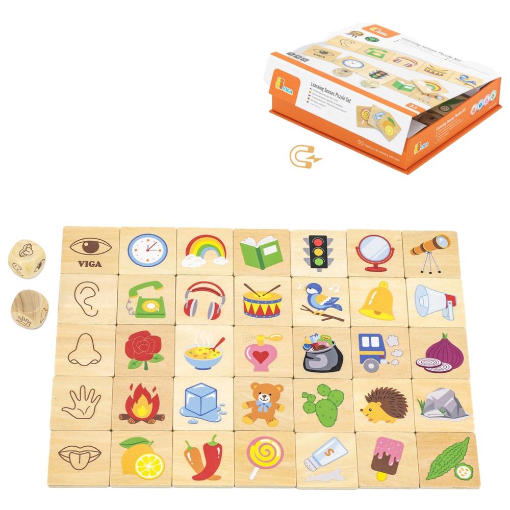 Viga - Learning Senses Mix & Match Puzzle - 35pcs