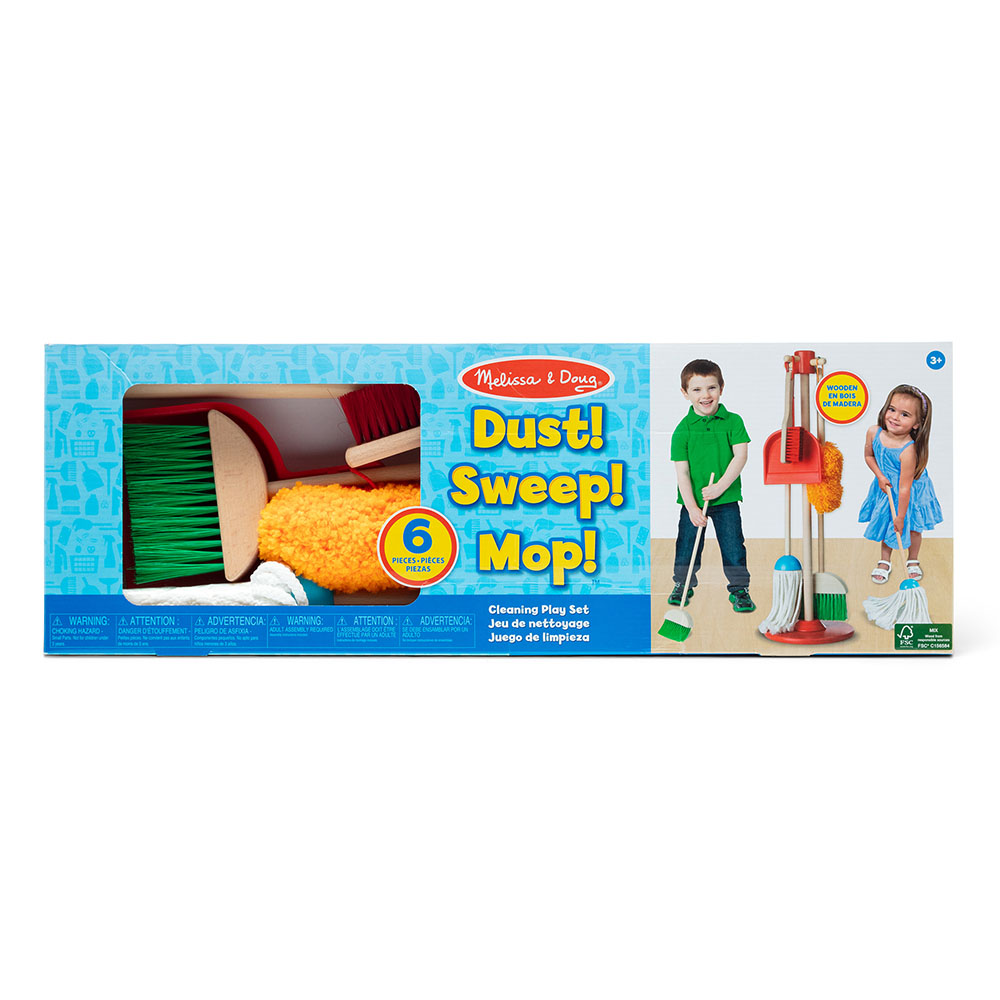 Melissa & Doug Dust! Sweep! Mop! Play Cleaning Set - 6 Pcs