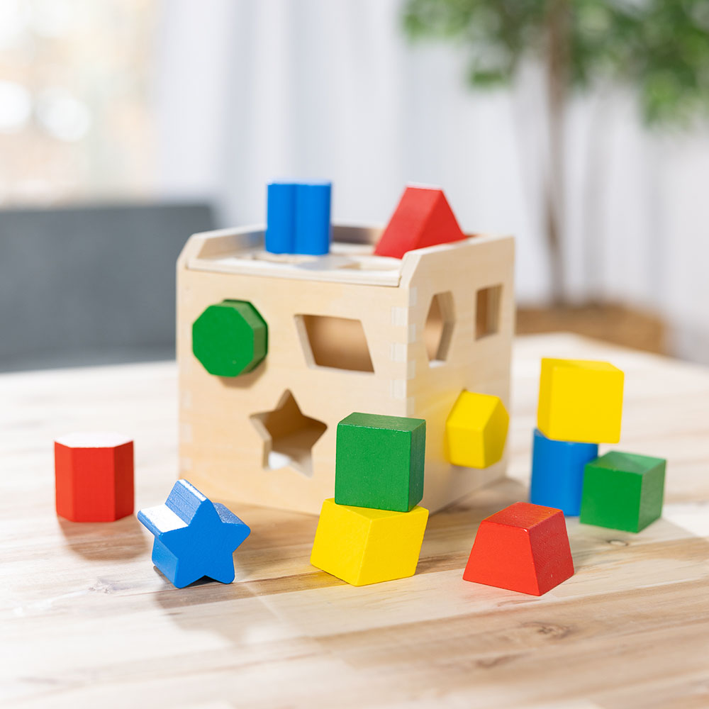 Melissa & Doug Shape Sorting Cube - 12 Shapes
