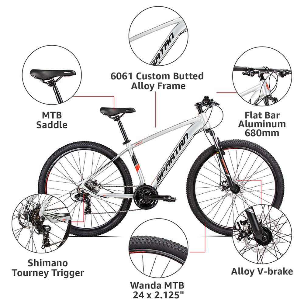 Spartan - 27.5 Inch Calibre Hardtail MTB - Satin Silver