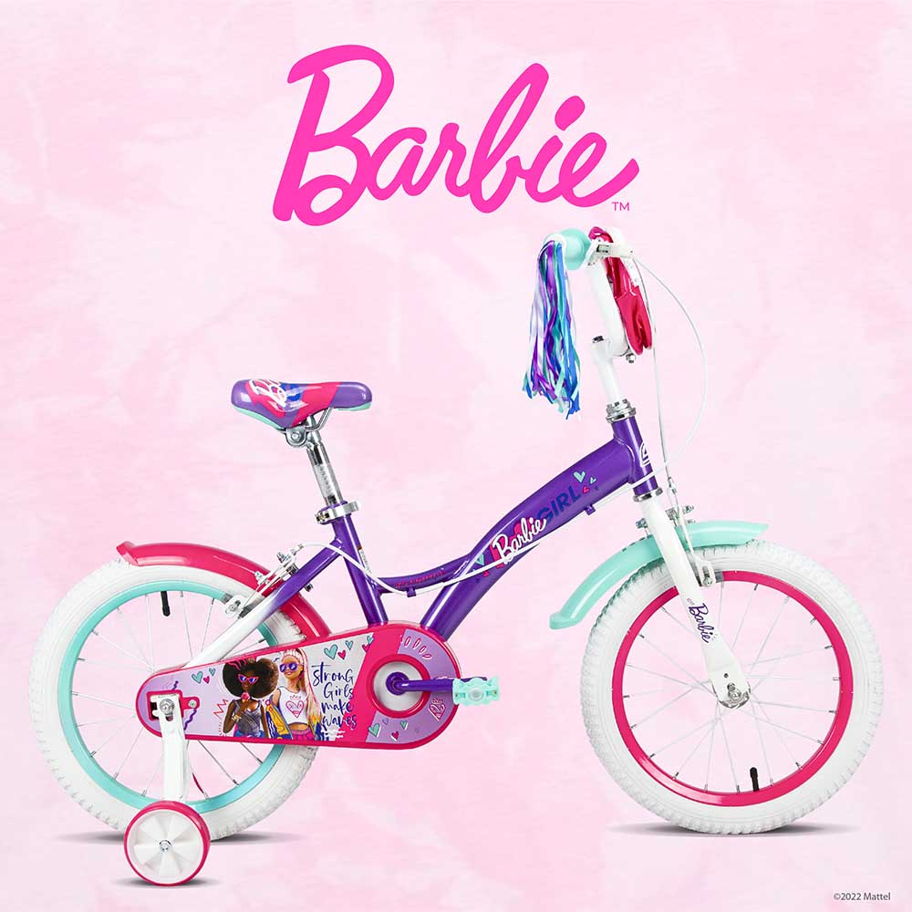 Spartan - 16" Barbie Girl Bicycle with Removable Zippered Bag