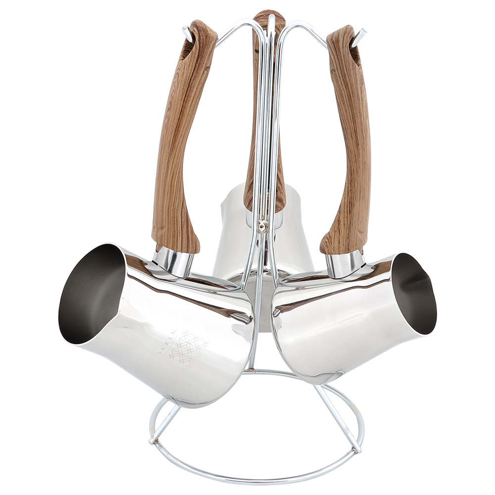 Serenk - Stainless Steel Coffee Pot w/ Stand - 4pcs-Set