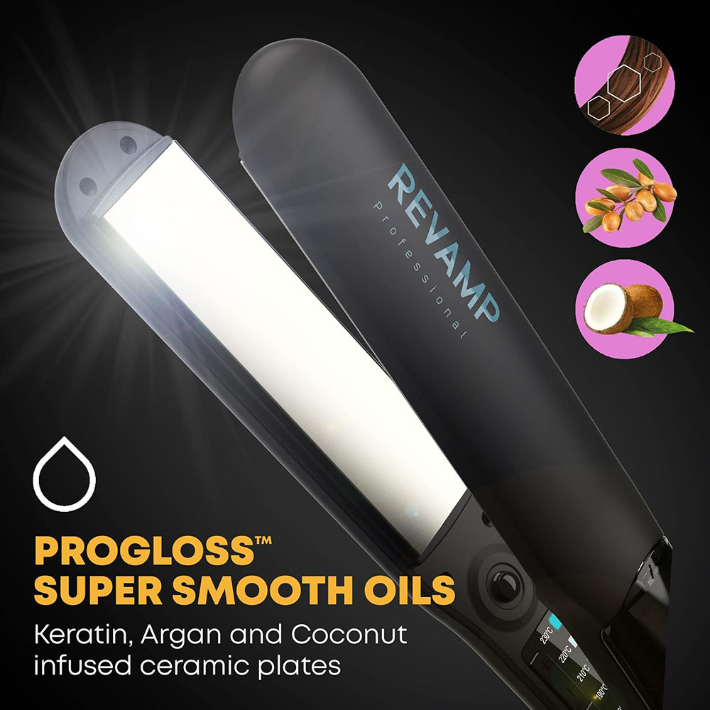 Revamp - Progloss Steamcare Straightener - Black