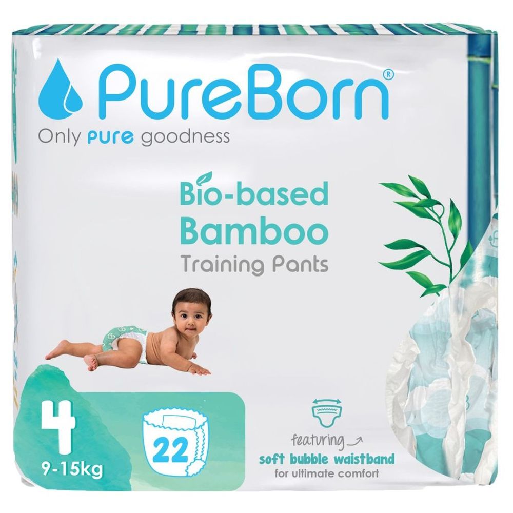 Pureborn - Single Pack Pull Ups 9-15kg Size 4 - 22pcs - Assorted