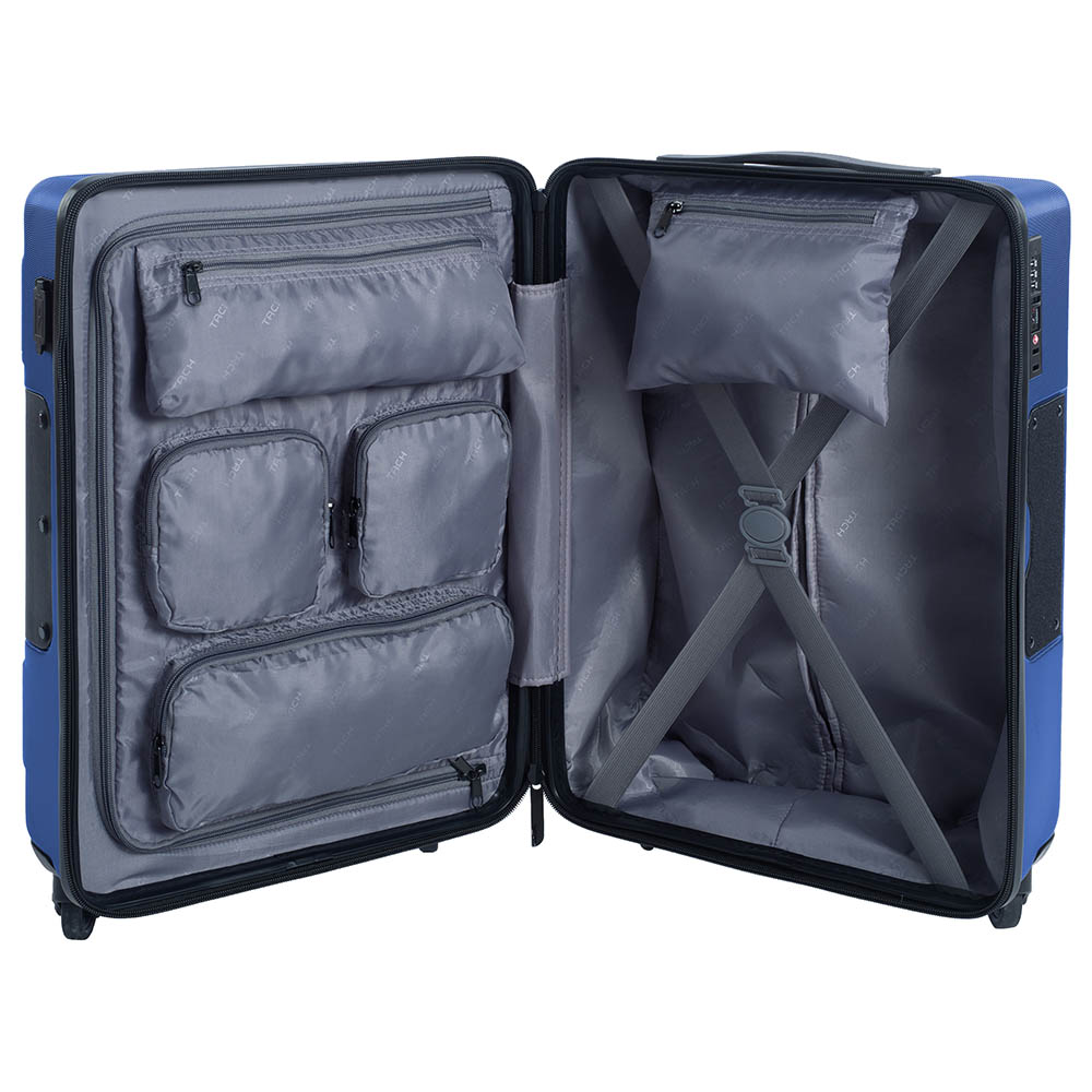 TACH - V3 Carry-On 22 Inch Luggage with Bottle Holder - Midnight Blue