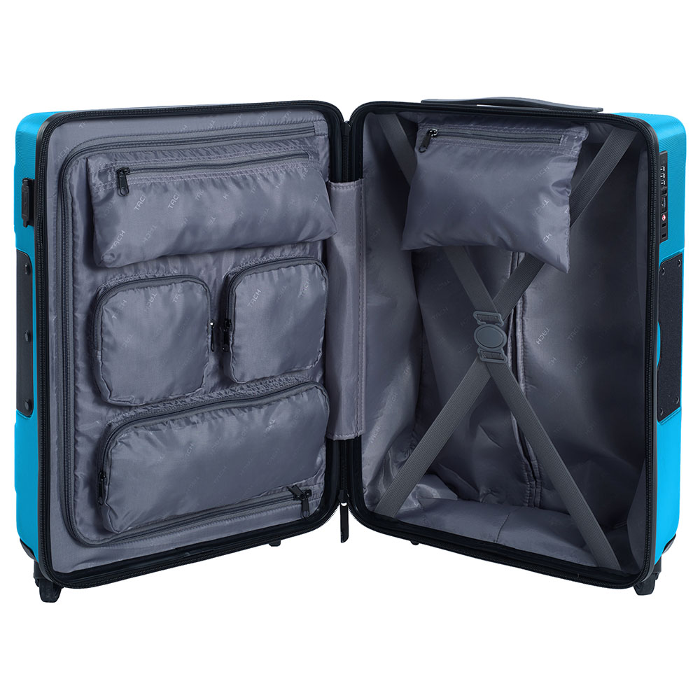 TACH - V3 Carry-On 22 Inch Luggage with Bottle Holder - Sky Blue