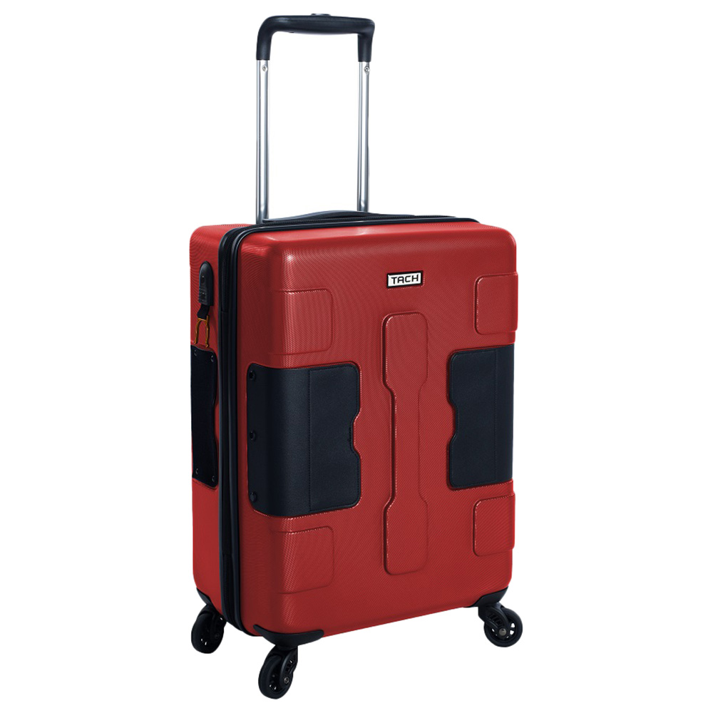 TACH - V3 Carry-On 22 Inch Luggage with Bottle Holder - Wine Red