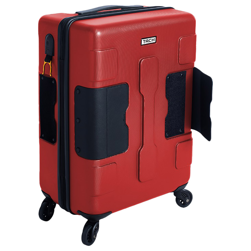 TACH - V3 Carry-On 22 Inch Luggage with Bottle Holder - Wine Red